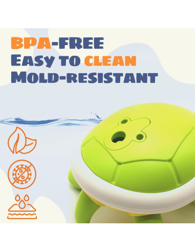 Juguete de Baño Tortuga Recargable Sizobi con 5 Anillos