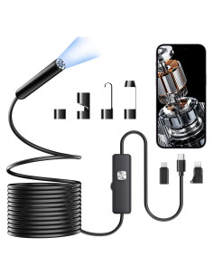 Endoscopio PAPIBLU 1920P HD 5m con Luz LED Ajustable