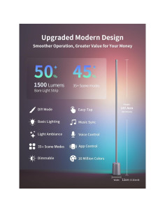 Lámpara de Esquina LED Ailofy 1500lm RGBW Control App Alexa 2