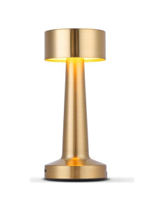 Lámpara de Mesa LED Portátil HPUFKOT Oro Metálico 3 Niveles