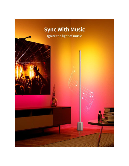 Lámpara de Esquina LED Ailofy 1500lm RGBW Control App Alexa