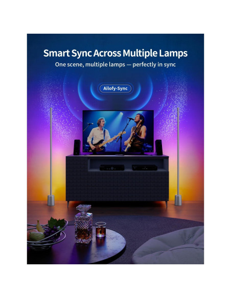 Lámpara de Esquina LED Ailofy 1500lm RGBW Control App Alexa