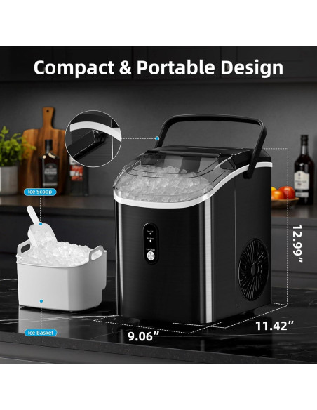 Fabricador de Hielo Nugget Antarctic Star 15.42 kg/día Acero Inoxidable