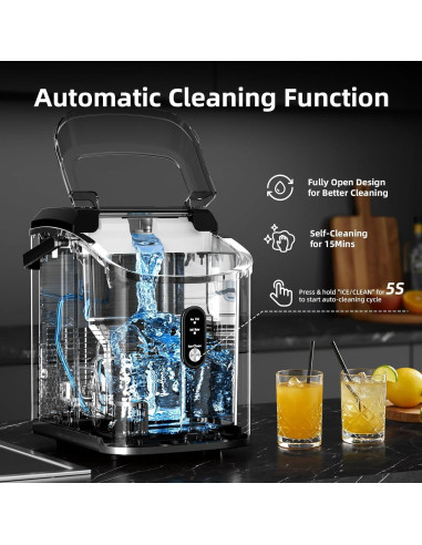 Fabricador de Hielo Nugget Antarctic Star 15.42 kg/día Acero Inoxidable