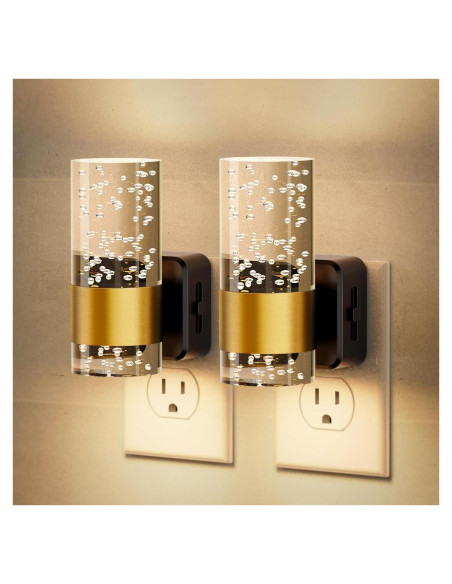 Luz Nocturna LED JandCase 3000K Regulable 2 Paquete