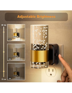 Luz Nocturna LED JandCase 3000K Regulable 2 Paquete 2