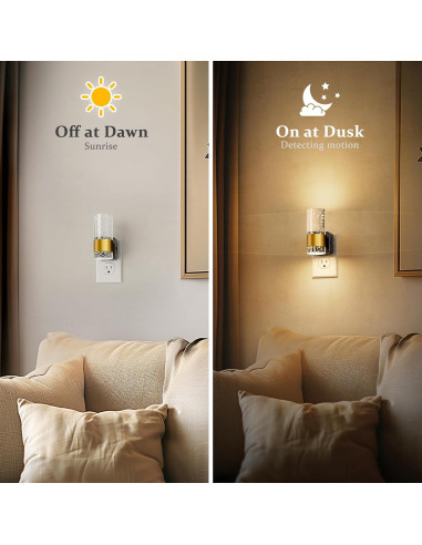 Luz Nocturna LED JandCase 3000K Regulable 2 Paquete