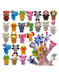 Juego de 24 Marionetas de Dedo XIPEGPA Animales Peluche
