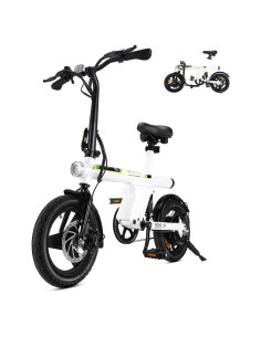 Bicicleta Eléctrica Isinwheel U1 Plegable 500W 35.56cm Blanca