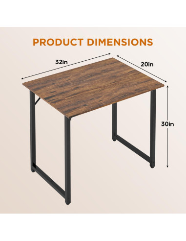 Escritorio de Computadora PayLessHere 81 cm Marrón Resistente
