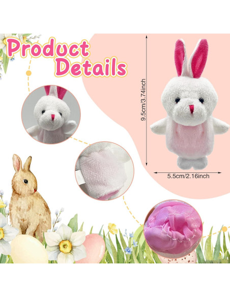 Juego de 24 Marionetas de Dedo XIPEGPA Animales Peluche