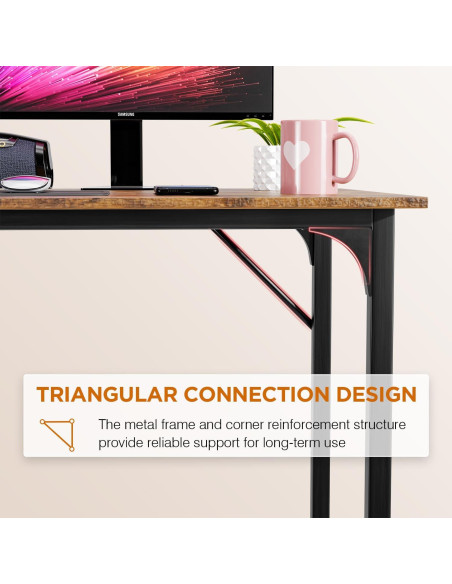 Escritorio de Computadora PayLessHere 81 cm Marrón Resistente