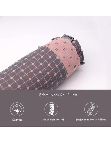 Almohada Cervical Edomi de Trigo Sarraceno 40x10 cm Ajustable