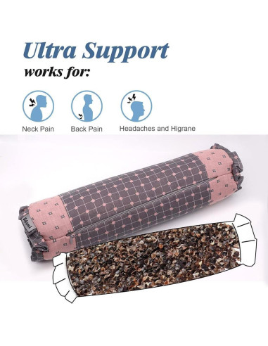 Almohada Cervical Edomi de Trigo Sarraceno 40x10 cm Ajustable