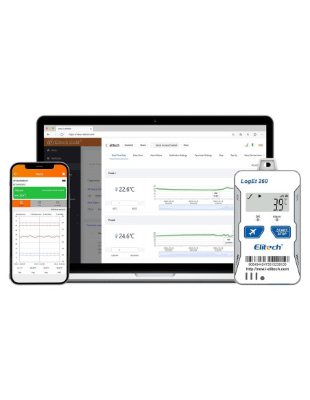 Registrador de Datos de Temperatura y Humedad Elitech Loget260-TH