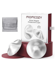 Copas de Lactancia de Plata 999 Momcozy XL, Sin Agujeros
