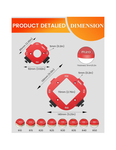 Plantilla de Router TANYO 4 en 1 de Aluminio para Madera