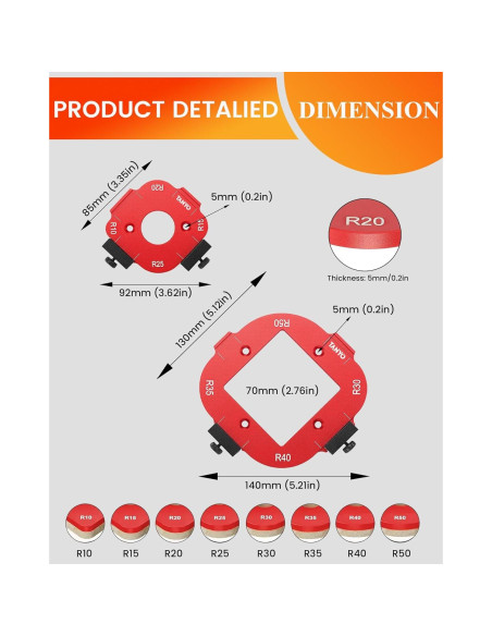 Plantilla de Router TANYO 4 en 1 de Aluminio para Madera