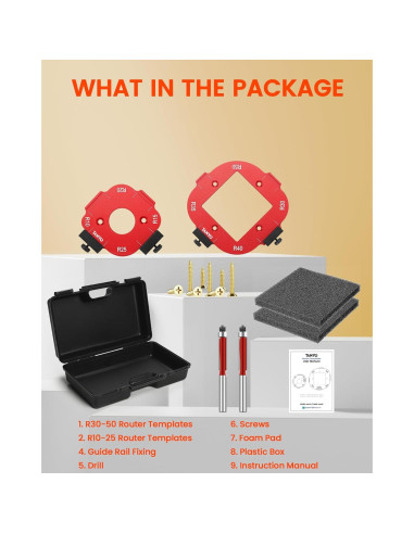 Plantilla de Router TANYO 4 en 1 de Aluminio para Madera