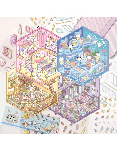 10 Juegos de Pegatinas 3D FUVLIFE para Terapia DIY