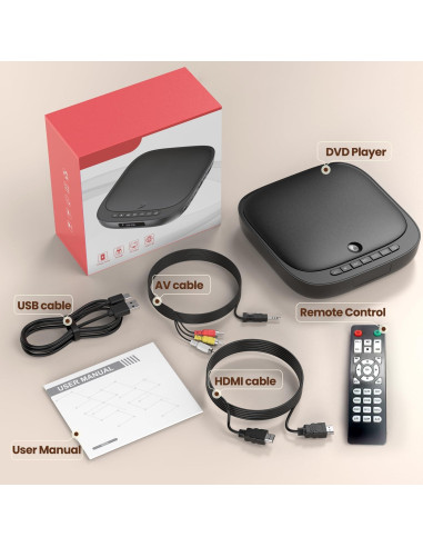 Reproductor de DVD Desobry DVD116B HD 1080P Libre de Región