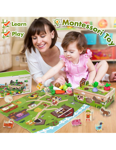 Juguete Sensorial de Madera MuMua Granja 0.86 kg 1-2 Años