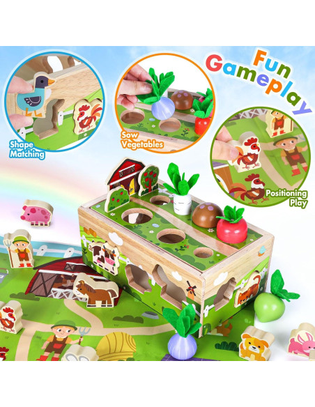 Juguete Sensorial de Madera MuMua Granja 0.86 kg 1-2 Años