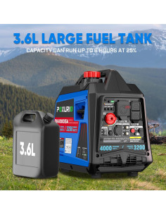 Generador Inversor POXURIO 4000W Gasolina Super Silencioso 2
