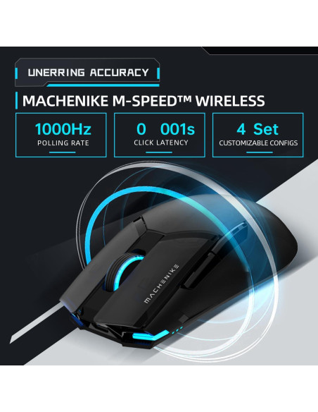 Ratón Inalámbrico para Juegos Machenike M7 Pro 26000 DPI RGB