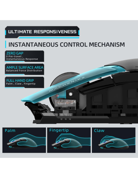 Ratón Inalámbrico para Juegos Machenike M7 Pro 26000 DPI RGB
