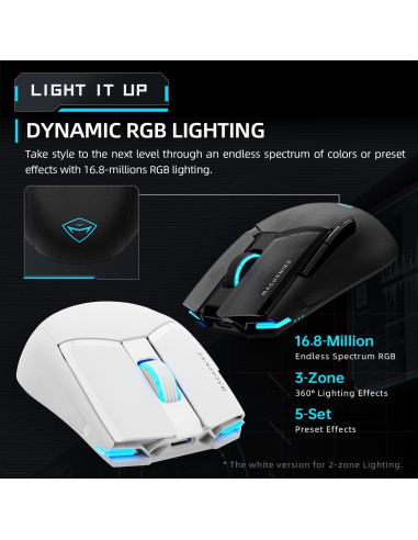 Ratón Inalámbrico para Juegos Machenike M7 Pro 26000 DPI RGB