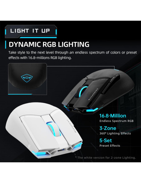 Ratón Inalámbrico para Juegos Machenike M7 Pro 26000 DPI RGB