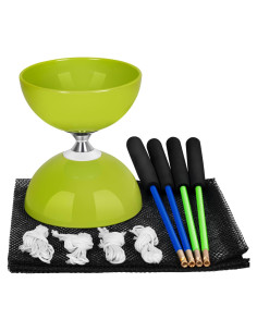 Yoyo Diabolo BODY RHYTHM Verde 12,7 cm con Palos y Cuerdas