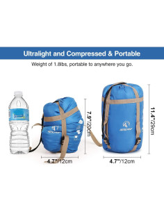 Saco de Dormir REDCAMP Ultra Ligero 190x83cm para Camping 2