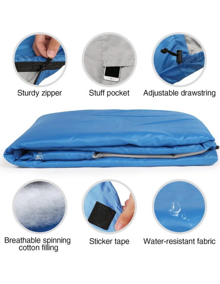 Saco de Dormir REDCAMP Ultra Ligero 190x83cm para Camping