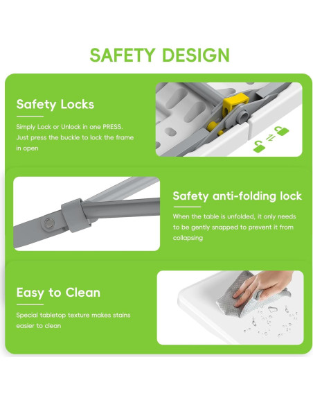 Conjunto de Mesa Plegable HLPB 180x71 cm con 2 Bancos