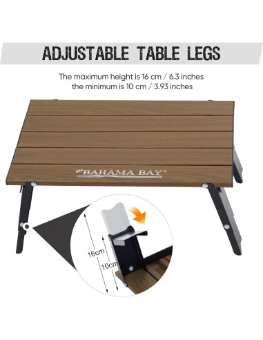 Mesa Plegable de Aluminio Old Bahama Bay Mini 30kg 16cm