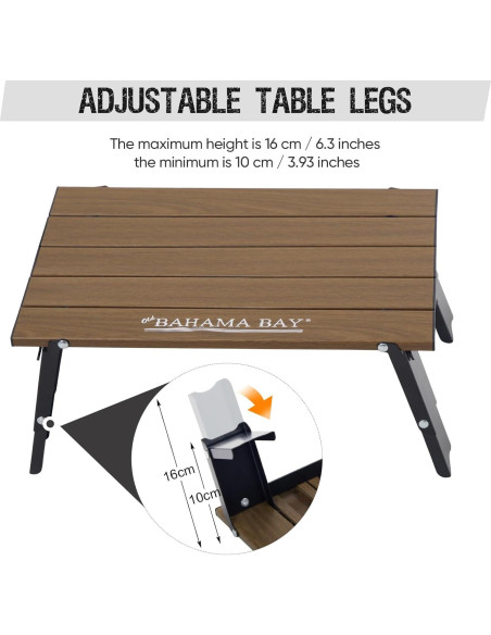 Mesa Plegable de Aluminio Old Bahama Bay Mini 30kg 16cm