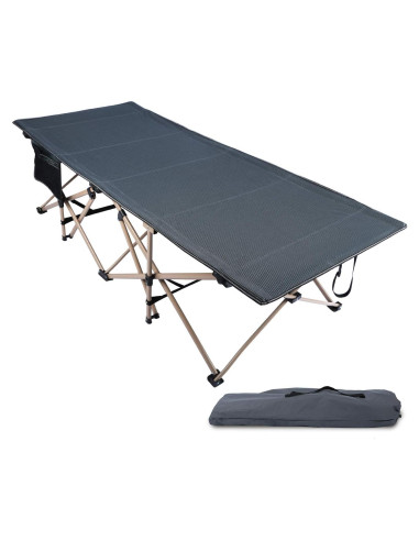 Cama de Camping Plegable REDCAMP XL 201x85cm 272kg Gris