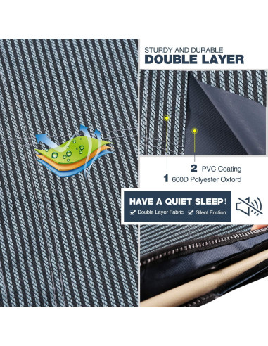 Cama de Camping Plegable REDCAMP XL 201x85cm 272kg Gris