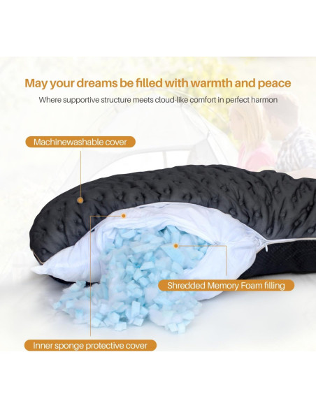 Almohada Enfriadora YZ HOME Queen para Dormir Lado y Espalda