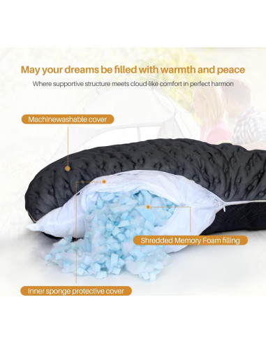 Almohada Enfriadora YZ HOME Queen para Dormir de Lado y Espalda