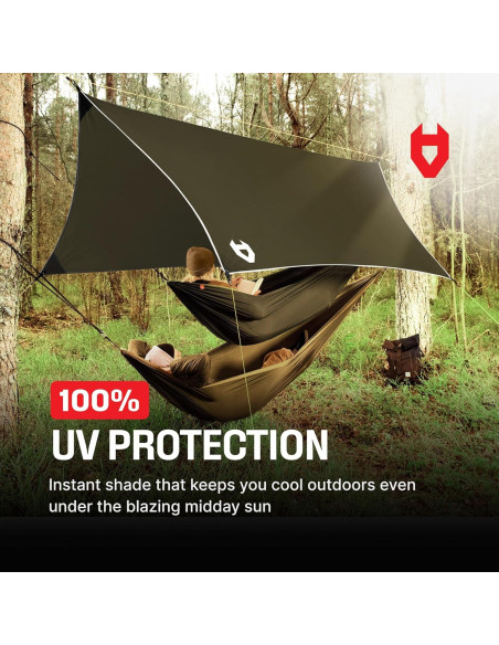 Lona de Lluvia 3.66x3.05m NoCry Verde Oliva 100% Impermeable