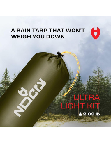 Lona de Lluvia 3.66x3.05m NoCry Verde Oliva 100% Impermeable