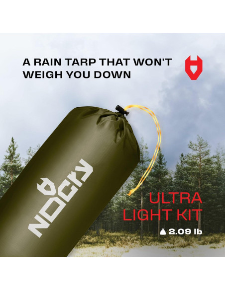 Lona de Lluvia 3.66x3.05m NoCry Verde Oliva 100% Impermeable