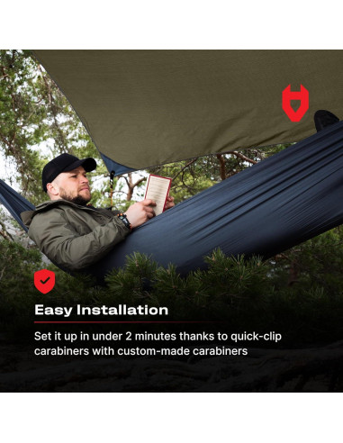 Lona de Lluvia 3.66x3.05m NoCry Verde Oliva 100% Impermeable