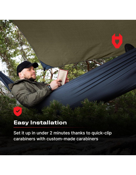 Lona de Lluvia 3.66x3.05m NoCry Verde Oliva 100% Impermeable