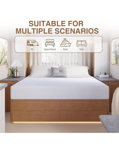 Colchón Dyonery Cama Corta Reina 8 Pulgadas Espuma Memoria