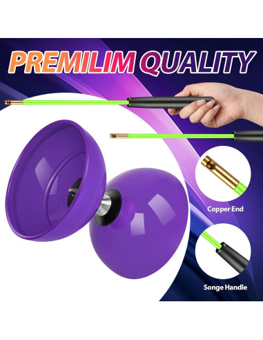 Yoyo Diabolo BODYRHYTHM Pro 12.7 cm con Palos y Cuerdas
