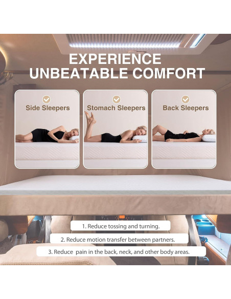 Colchón Dyonery Cama Corta Reina 8 Pulgadas Espuma Memoria